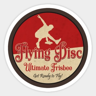 Ultimate Frisbee Vintage Sticker